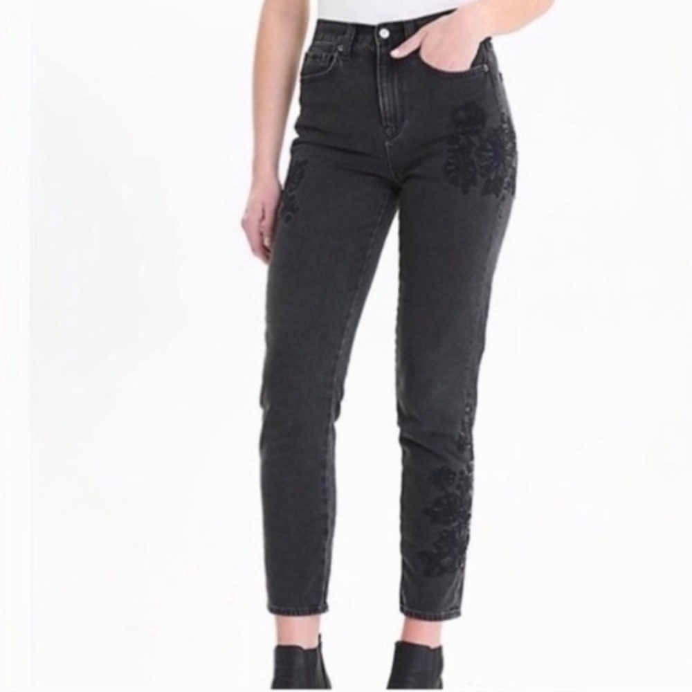 AEO👖Floral Mom Jean